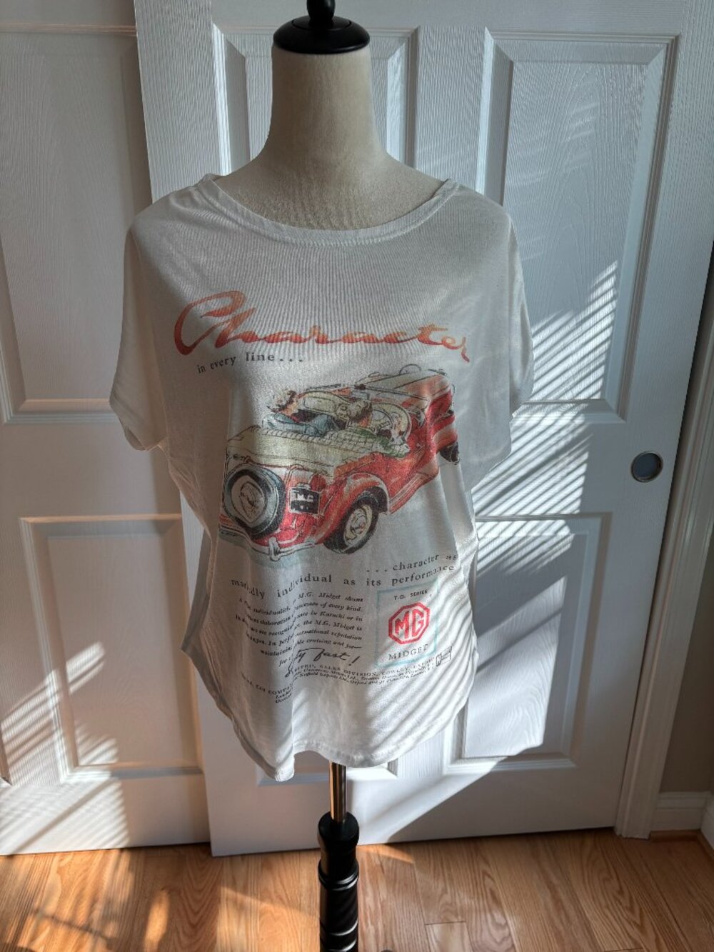 Women's White Graphic Tee -Size Large